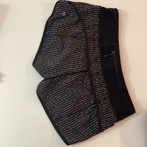Lululemon Speed Up Short - Black with Sayings